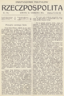 Rzeczpospolita : dwutygodnik polityczny. R. 3, 1911, nr 59