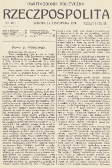 Rzeczpospolita : dwutygodnik polityczny. R. 3, 1911, nr 63