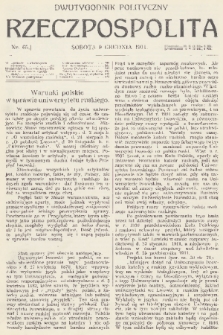 Rzeczpospolita : dwutygodnik polityczny. R. 3, 1911, nr 65