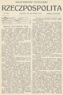 Rzeczpospolita : dwutygodnik polityczny. R. 3, 1911, nr 66