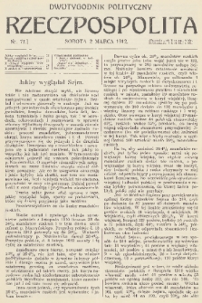 Rzeczpospolita : dwutygodnik polityczny. R. 4, 1912, nr 71