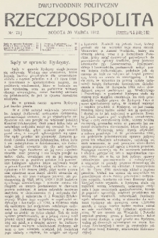 Rzeczpospolita : dwutygodnik polityczny. R. 4, 1912, nr 73
