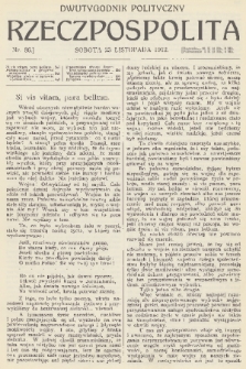 Rzeczpospolita : dwutygodnik polityczny. R. 4, 1912, nr 86