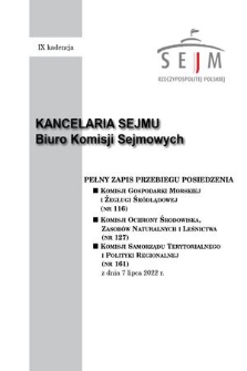 Pełny Zapis Przebiegu Posiedzenia Komisji Gospodarki Morskiej i Żeglugi Śródlądowej (nr 116) z dnia 7 lipca 2022 r.