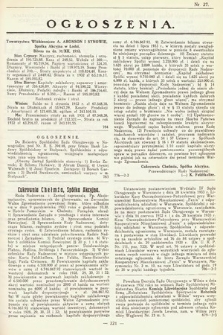Ogłoszenia [dodatek do Dziennika Urzędowego Ministerstwa Skarbu]. 1933, nr 27