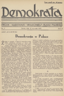 Demokrata : organ narodowo-społecznego ruchu młodych. R. 2, 1935, nr 2