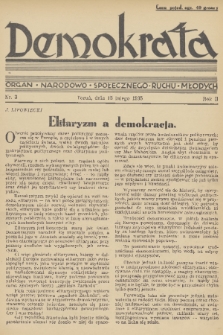 Demokrata : organ narodowo-społecznego ruchu młodych. R. 2, 1935, nr 3