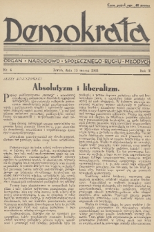Demokrata : organ narodowo-społecznego ruchu młodych. R. 2, 1935, nr 4