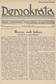 Demokrata : organ narodowo-społecznego ruchu młodych. R. 2, 1935, nr 8