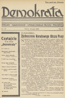 Demokrata : organ narodowo-społecznego ruchu młodych. R. 2, 1935, nr 12