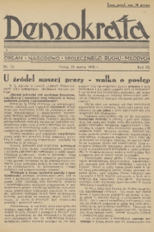 Demokrata : organ narodowo-społecznego ruchu młodych. R. 3, 1936, nr 11