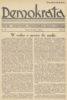Demokrata : organ narodowo-społecznego ruchu młodych. R. 3, 1936, nr 12