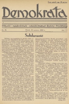 Demokrata : organ narodowo-społecznego ruchu młodych. R. 3, 1936, nr 26
