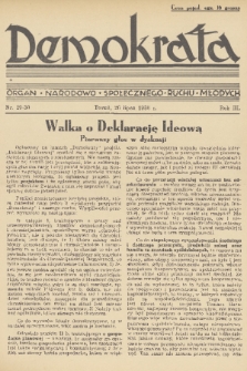 Demokrata : organ narodowo-społecznego ruchu młodych. R. 3, 1936, nr 29-30