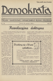 Demokrata : organ narodowo-społecznego ruchu młodych. R. 3, 1936, nr 45