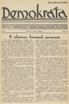 Demokrata : organ narodowo-społecznego ruchu młodych. R. 4, 1937, nr 2