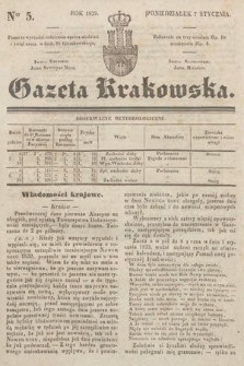 Gazeta Krakowska. 1839, nr 5