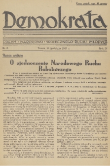 Demokrata : organ narodowo-społecznego ruchu młodych. R. 4, 1937, nr 5