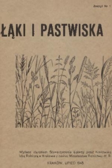 Łąki i Pastwiska. 1945, nr 1