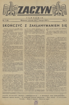 Zaczyn : tygodnik. R. 2, 1937, nr 1
