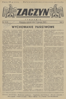 Zaczyn : tygodnik. R. 2, 1937, nr 2