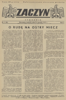 Zaczyn : tygodnik. R. 2, 1937, nr 3