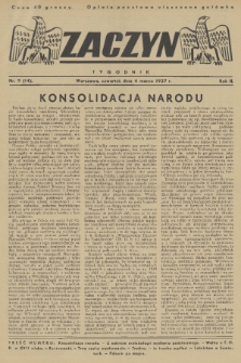 Zaczyn : tygodnik. R. 2, 1937, nr 9