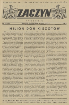 Zaczyn : tygodnik. R. 2, 1937, nr 10
