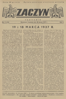 Zaczyn : tygodnik. R. 2, 1937, nr 11