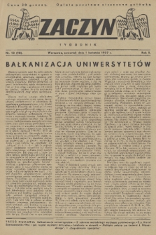 Zaczyn : tygodnik. R. 2, 1937, nr 13