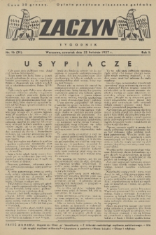 Zaczyn : tygodnik. R. 2, 1937, nr 16