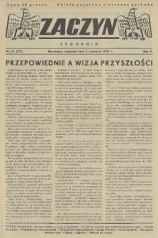 Zaczyn : tygodnik. R. 2, 1937, nr 22
