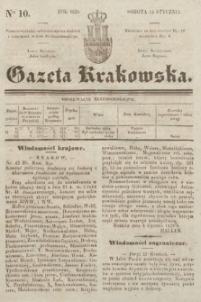 Gazeta Krakowska. 1839, nr 10