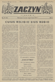Zaczyn : tygodnik. R. 2, 1937, nr 27