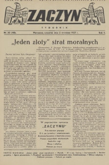 Zaczyn : tygodnik. R. 2, 1937, nr 35