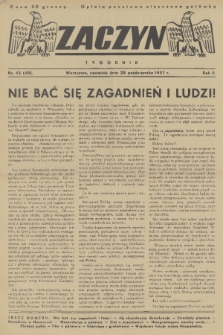 Zaczyn : tygodnik. R. 2, 1937, nr 43