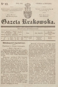 Gazeta Krakowska. 1839, nr 12