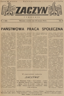 Zaczyn : tygodnik. R. 3, 1938, nr 3