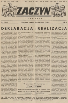 Zaczyn : tygodnik. R. 3, 1938, nr 8