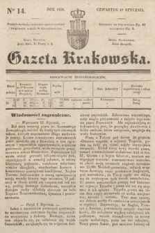 Gazeta Krakowska. 1839, nr 14