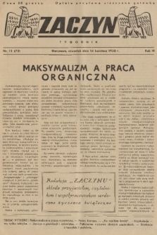 Zaczyn : tygodnik. R. 3, 1938, nr 15