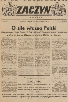 Zaczyn : tygodnik. R. 3, 1938, nr 34
