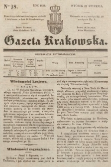 Gazeta Krakowska. 1839, nr 18