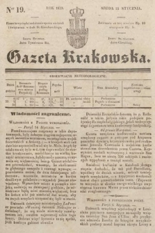 Gazeta Krakowska. 1839, nr 19