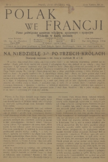 Polak we Francji : pismo poświęcone sprawom religijnym, społecznym i ojczystym. R. 1, 1924, No. 5