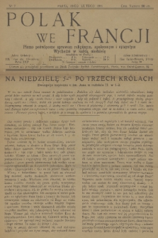 Polak we Francji : pismo poświęcone sprawom religijnym, społecznym i ojczystym. R. 1, 1924, No. 7