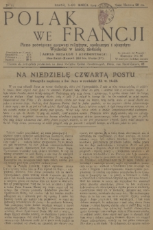 Polak we Francji : pismo poświęcone sprawom religijnym, społecznym i ojczystym. R. 1, 1924, No. 14