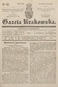 Gazeta Krakowska. 1839, nr 27