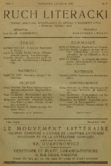 Ruch Literacki. R. 1, 1926, No. 9