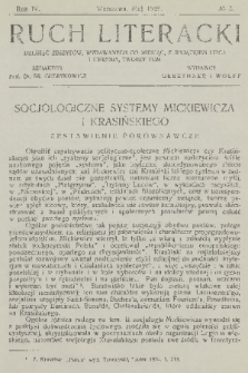 Ruch Literacki. R. 4, 1929, No. 5